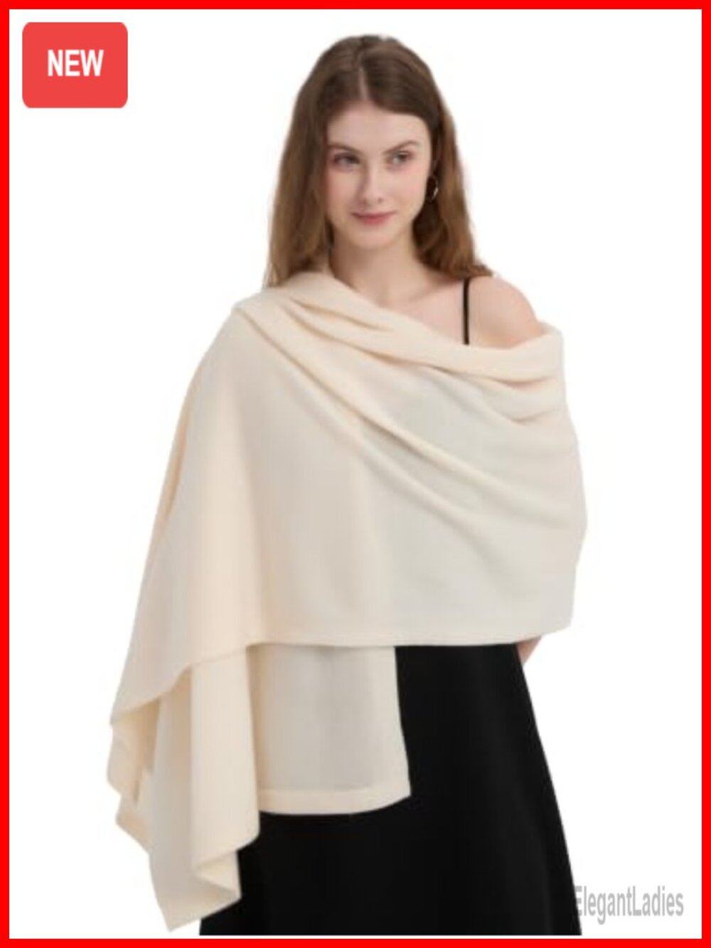 Cashmere Wool Blend Knit Shawl Wrap Womens Scarf Poncho Travel